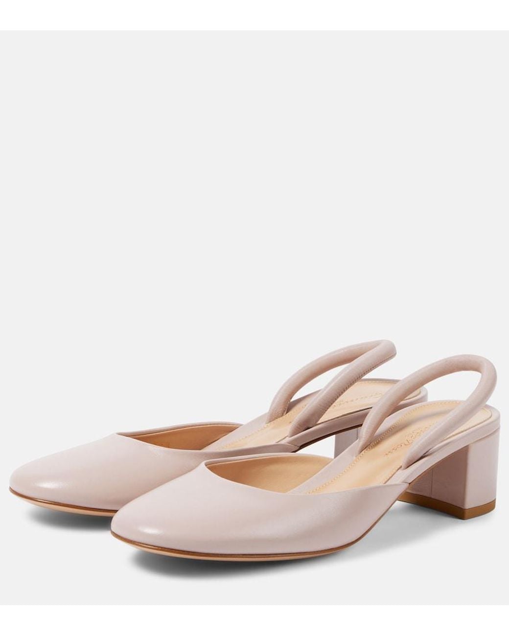 Gianvito Rossi Pink Tivoli Leather Mules