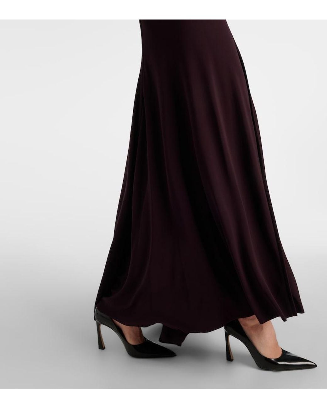 Victoria Beckham Black Twist-Detail Jersey Gown