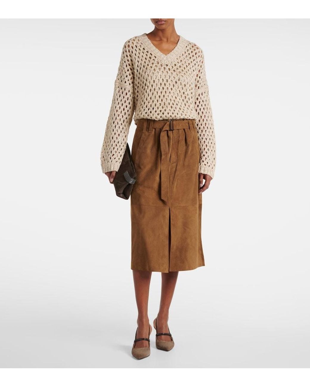 Pullover di Brunello Cucinelli in Natural