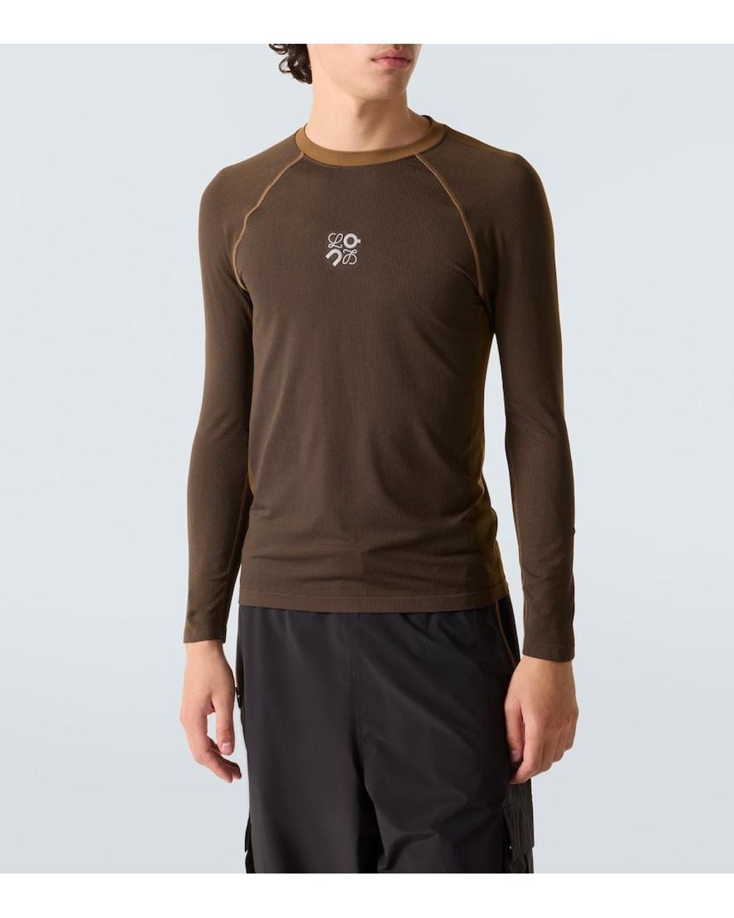 Loewe Brown X On Logo Technical Top for men