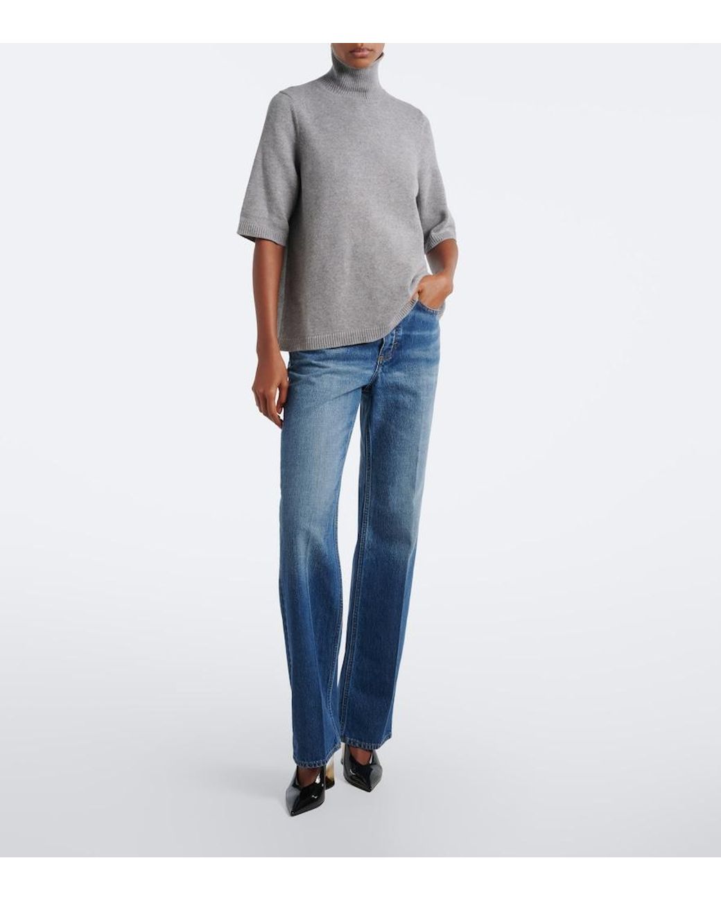 Alaïa Gray Cashmere And Wool-Blend Sweater