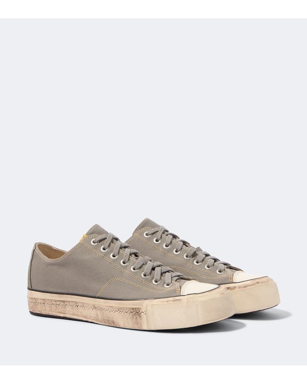 Visvim Brown Skagway Canvas Sneakers for men