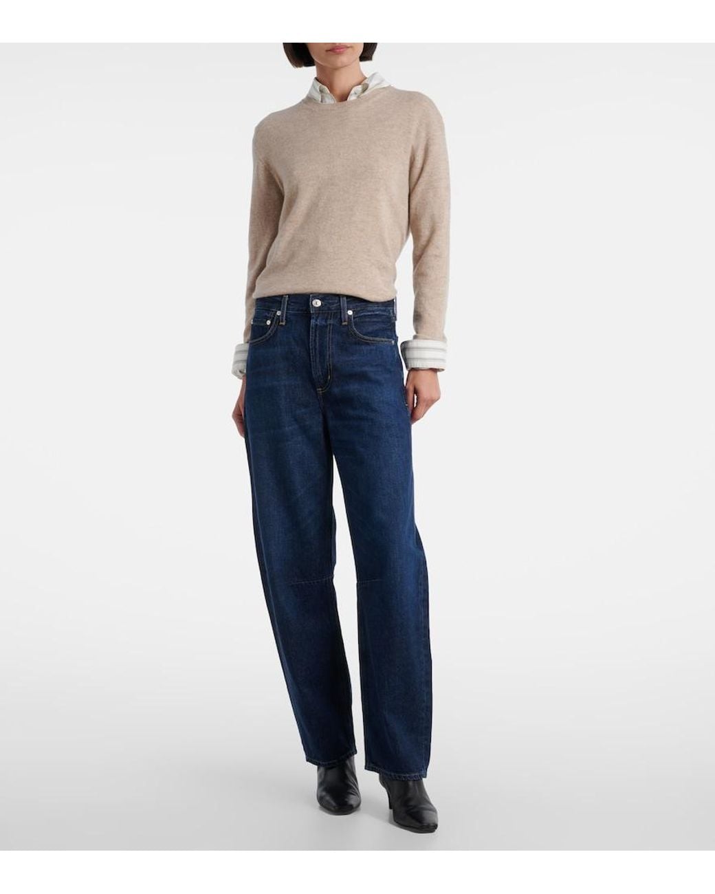 Citizens of Humanity Blue Miro Barrel-Leg Jeans