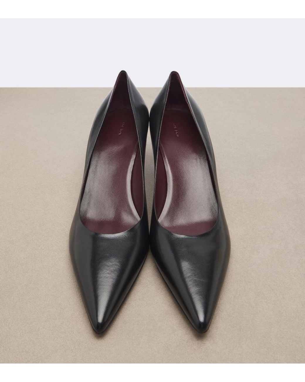 The Row Black Lili Leather Pumps