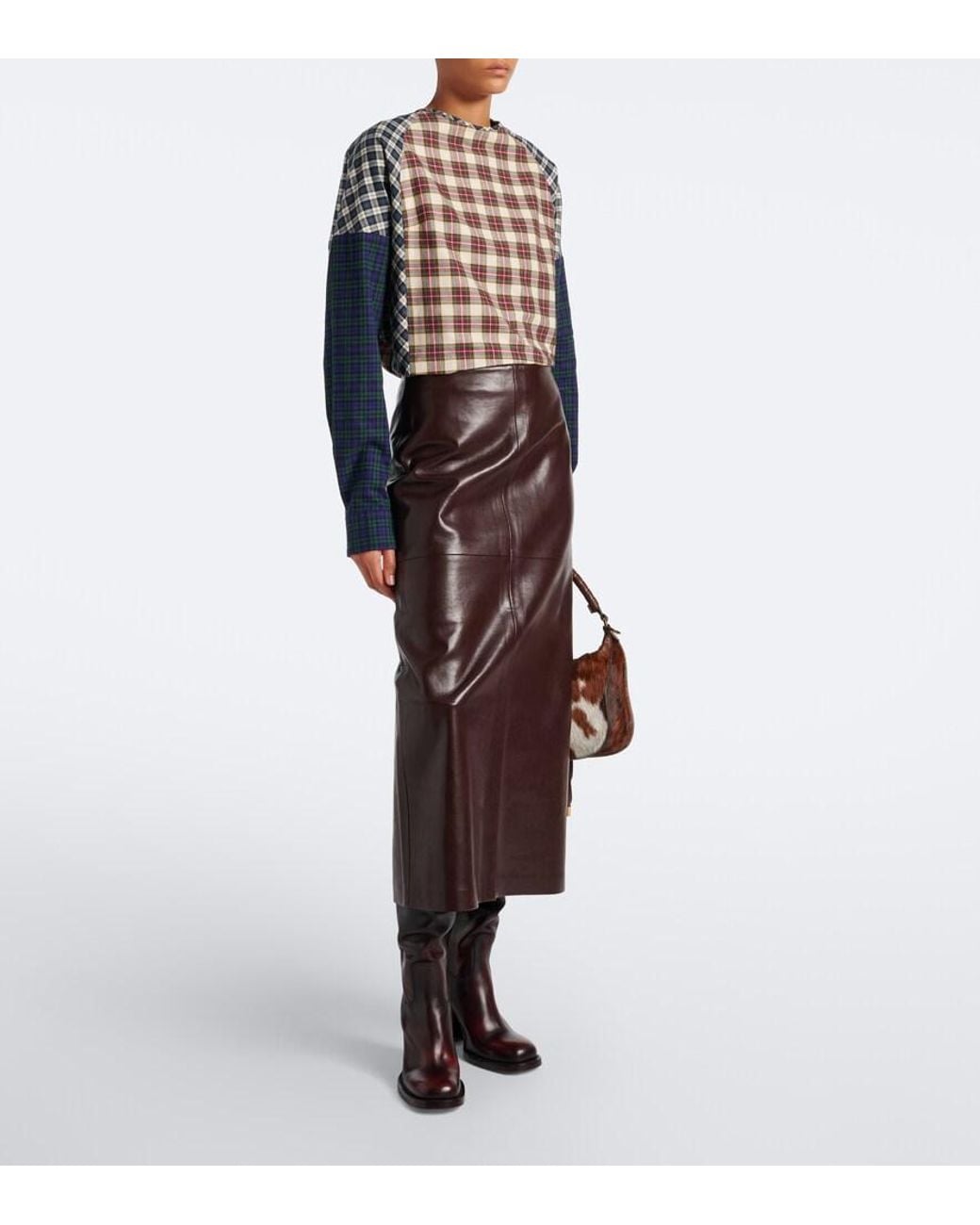 Agolde Brown Hikson Pencil Skirt