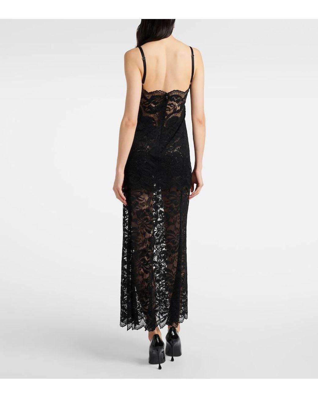 Rabanne Black Lace Maxi Dress