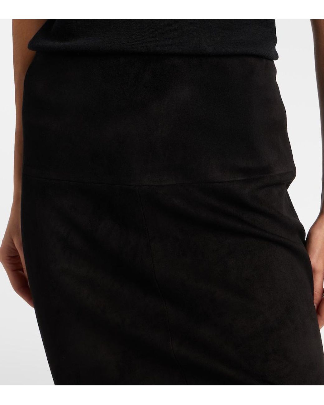 Stouls Black Gin Suede Miniskirt