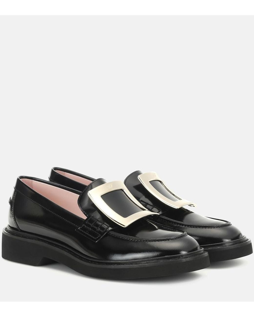 Roger Vivier Black Viv' Rangers Patent Leather Loafers