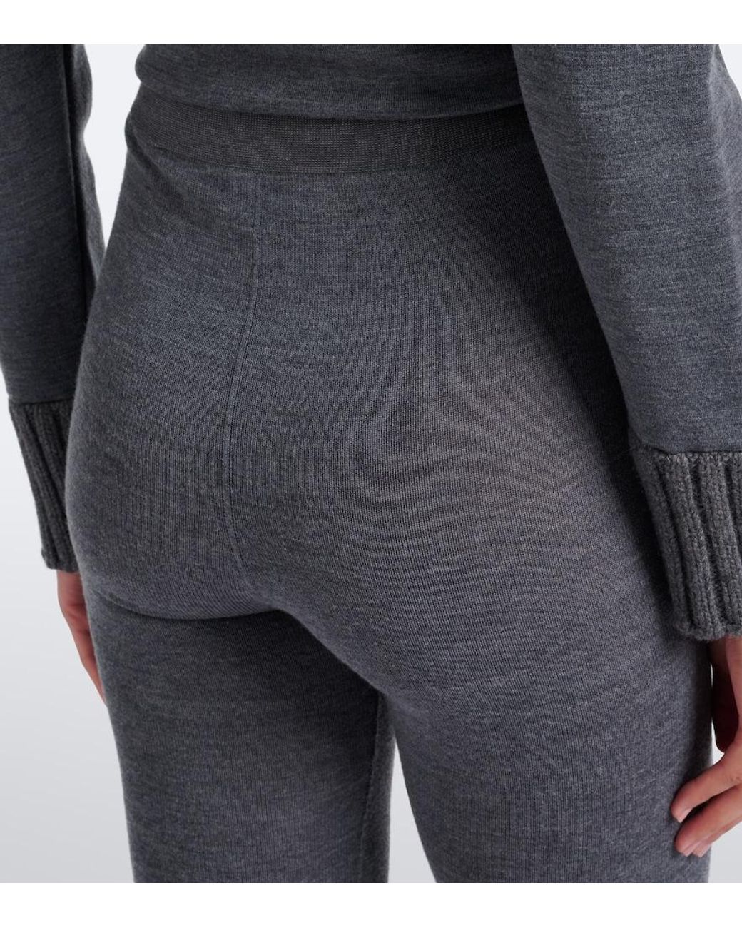 Bottega Veneta Gray Wool Leggings