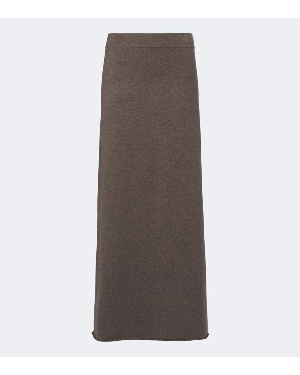 arch4 Brown Parker Cashmere Maxi Skirt