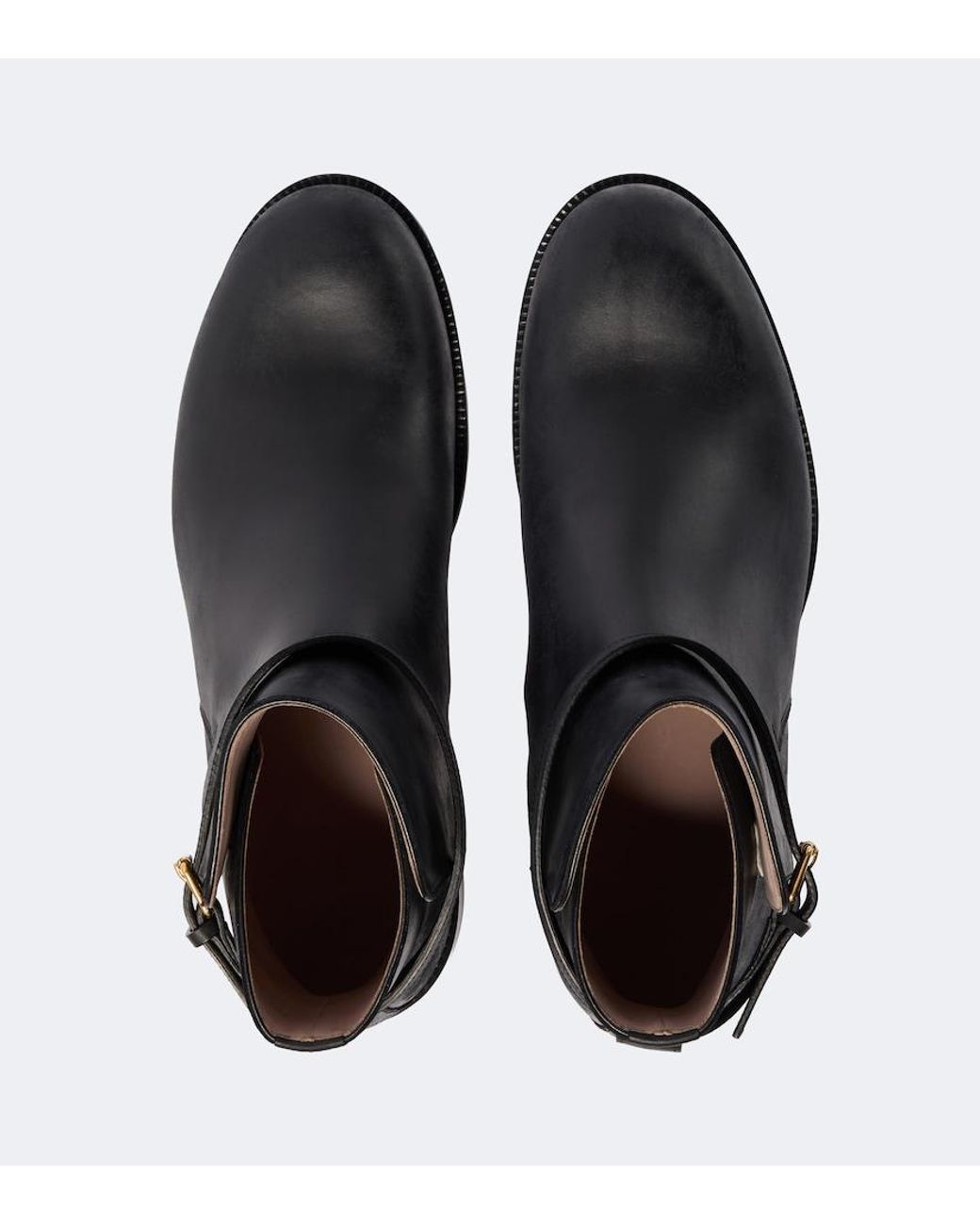 The Row Black Nobilis Leather Ankle Boots for men