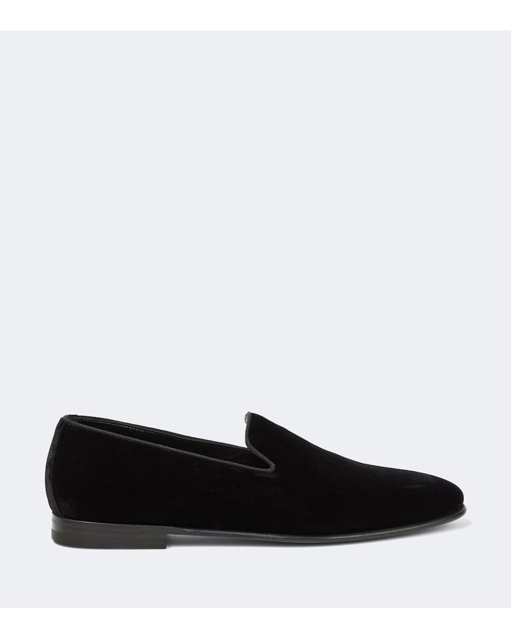 Manolo Blahnik Black Mario Velvet Loafers for men