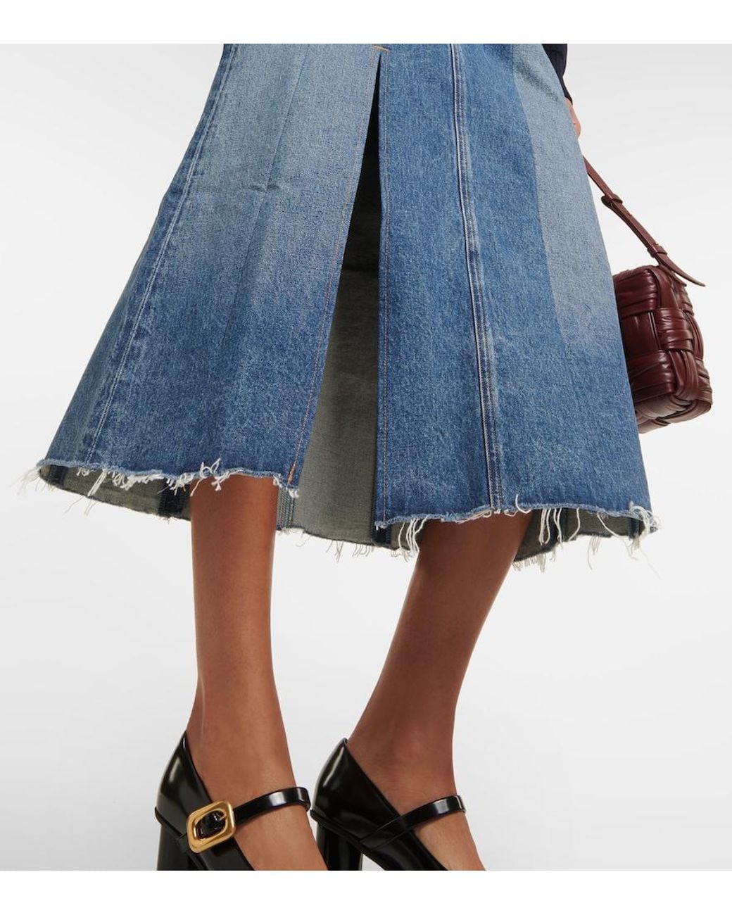 Citizens of Humanity Blue Raian Denim Midi Skirt
