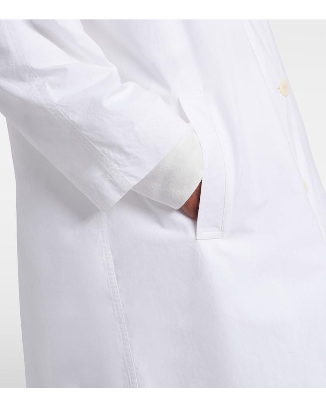 The Row White Hawkins Cotton Coat