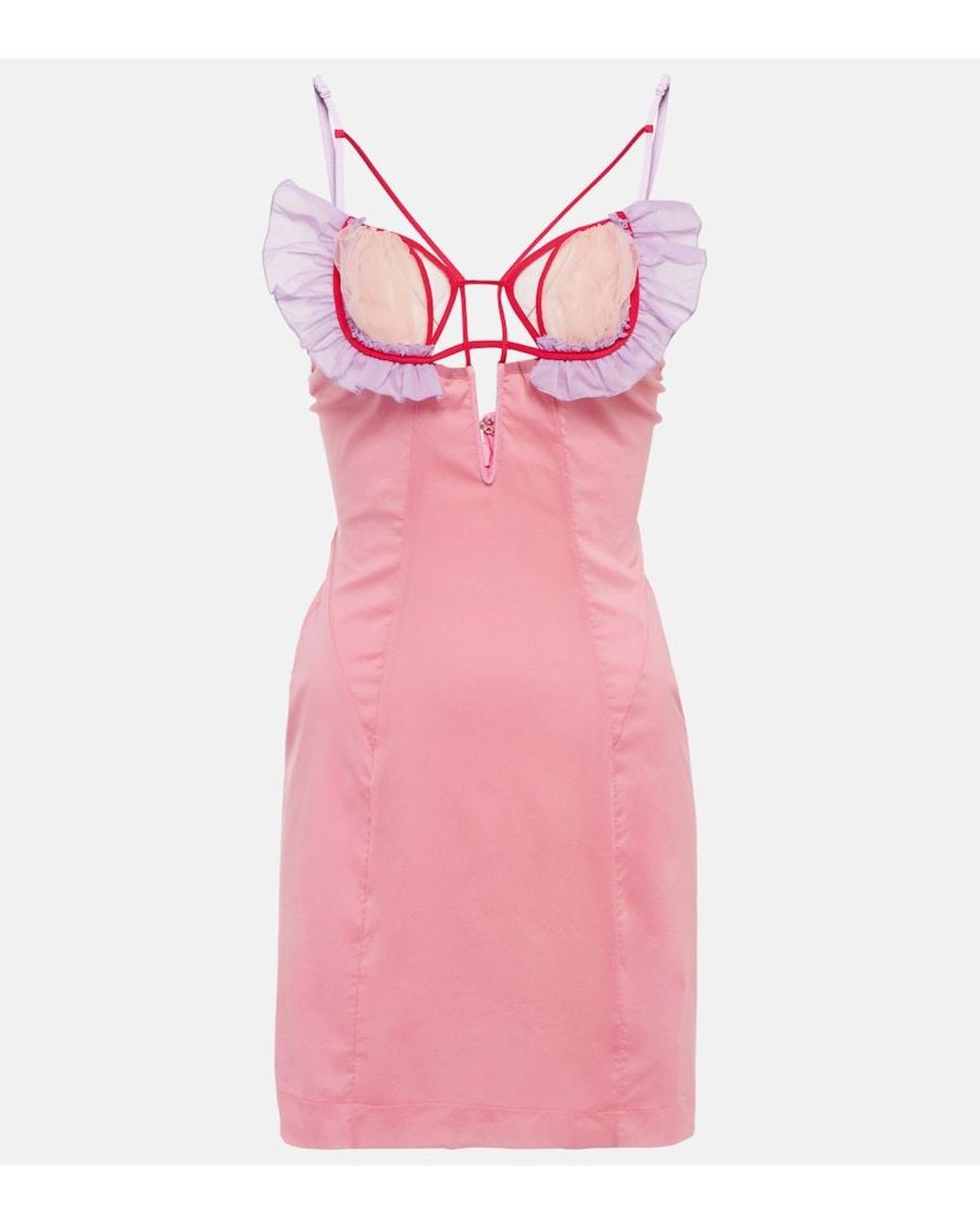 Nensi Dojaka Pink Silk-blend Minidress