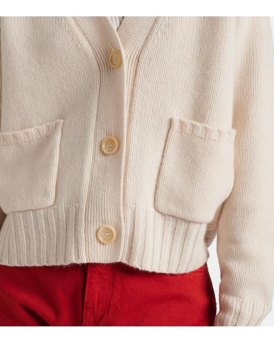 Jardin Des Orangers Natural Cashmere And Wool Cardigan