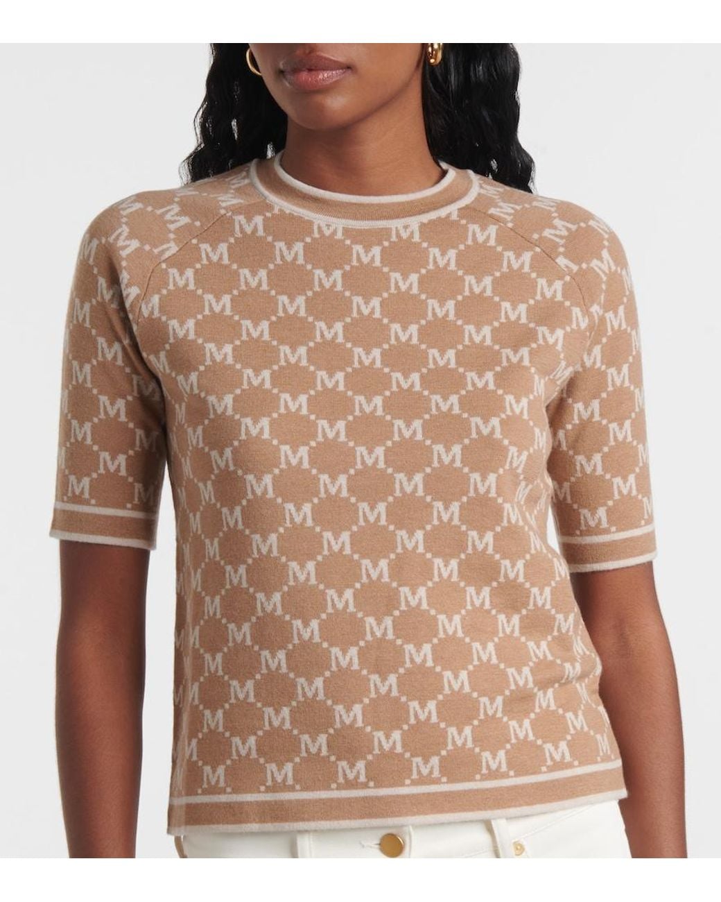Max Mara Brown Portici Wool And Cashmere Sweater