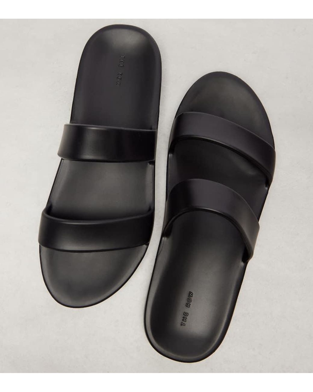 The Row Foam Rubber Sandals in Black | Lyst