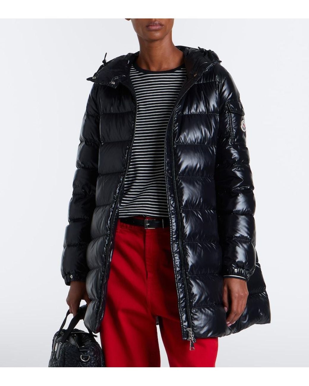 Moncler Black Courcelles Hooded Down Coat