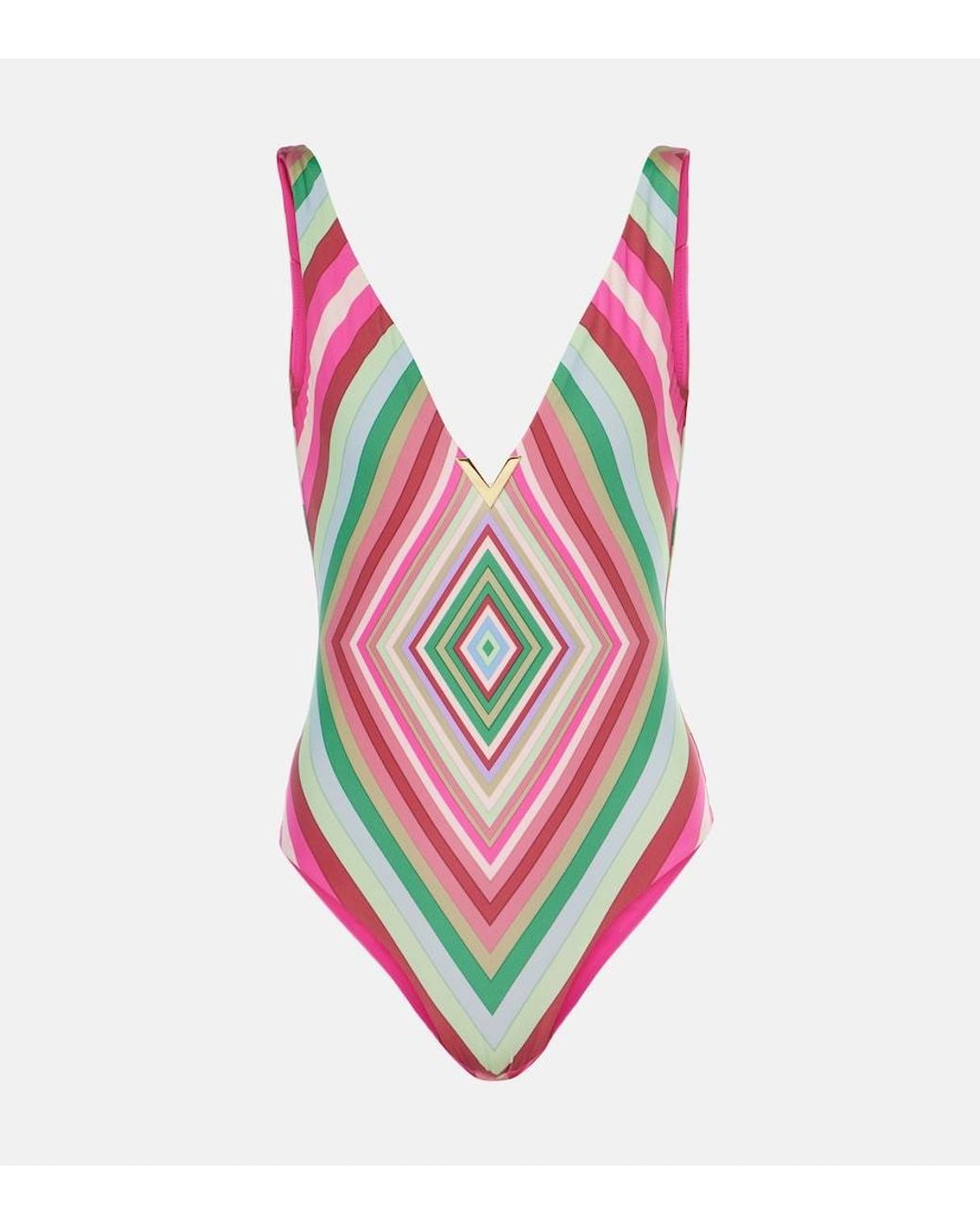 Valentino Garavani Pink Printed Swimsuit