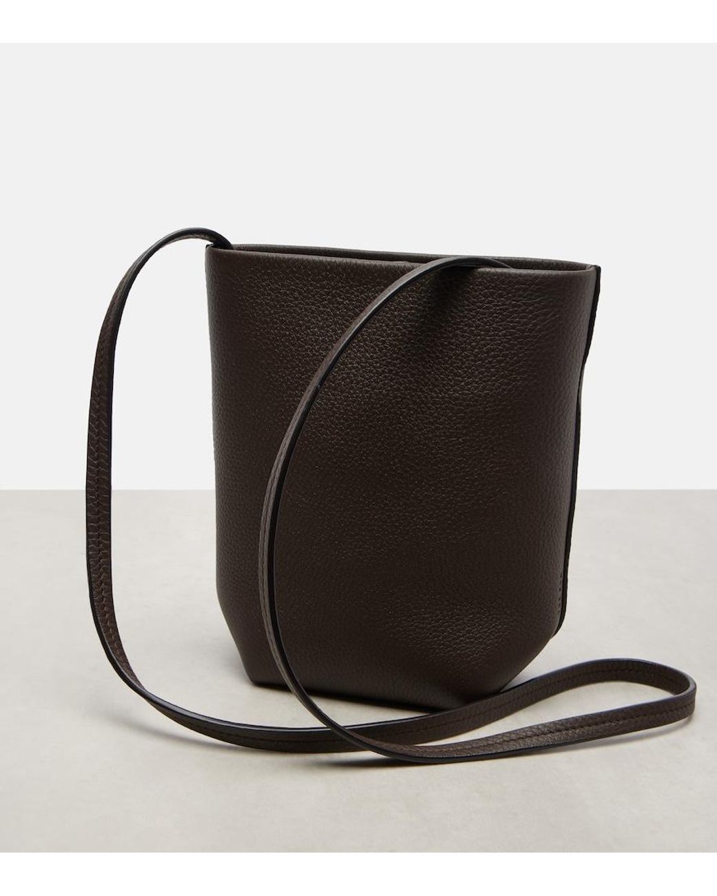 The Row White Crossbody Bag N/S Park Aus Leder