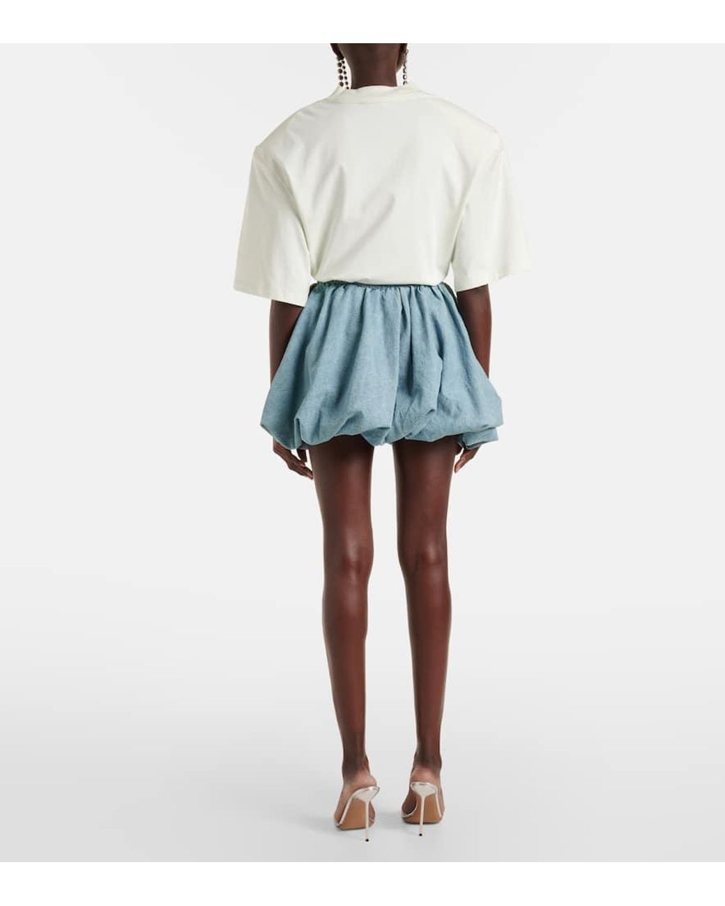 ROTATE BIRGER CHRISTENSEN Denim Balloon Skirt in Blue | Lyst