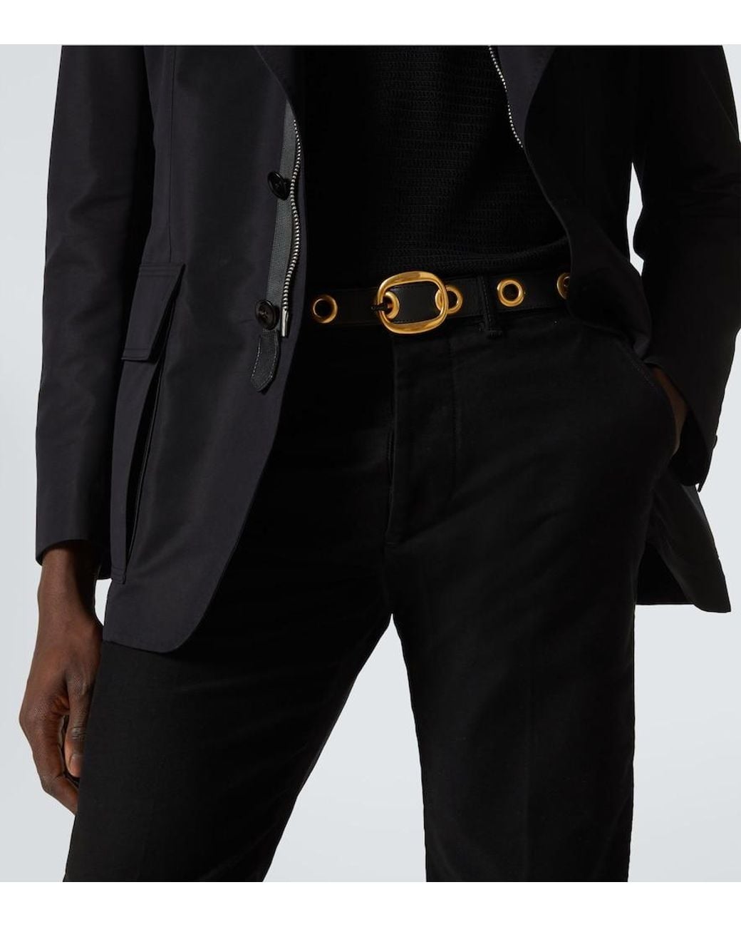 Tom Ford Black Leather Belt for men