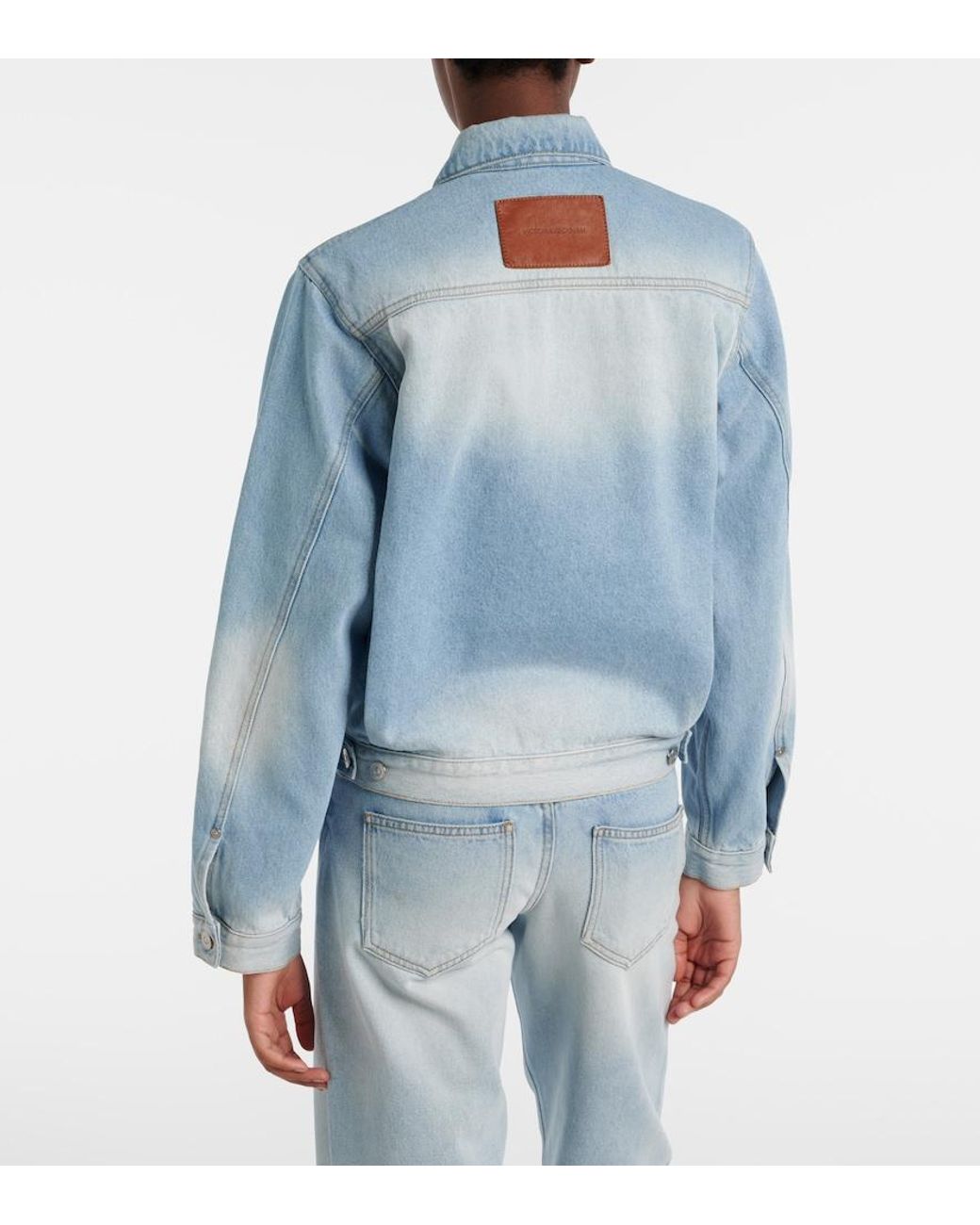 Victoria Beckham Blue Harper Low-Rise Straight Jeans