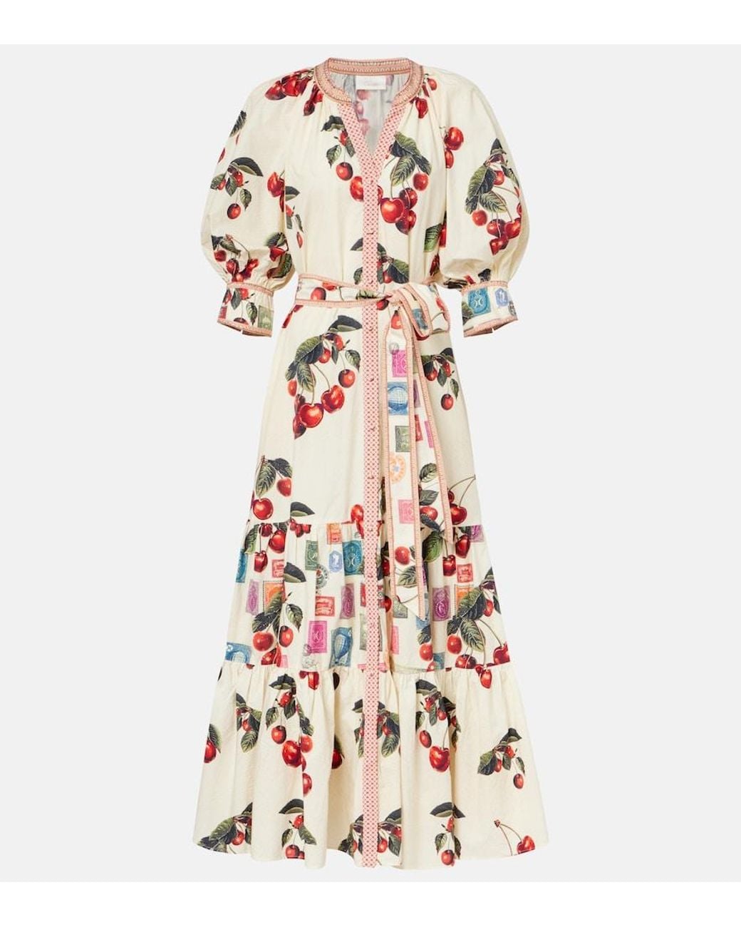Camilla White Notes From The Road Printed Cotton Shirt Dress