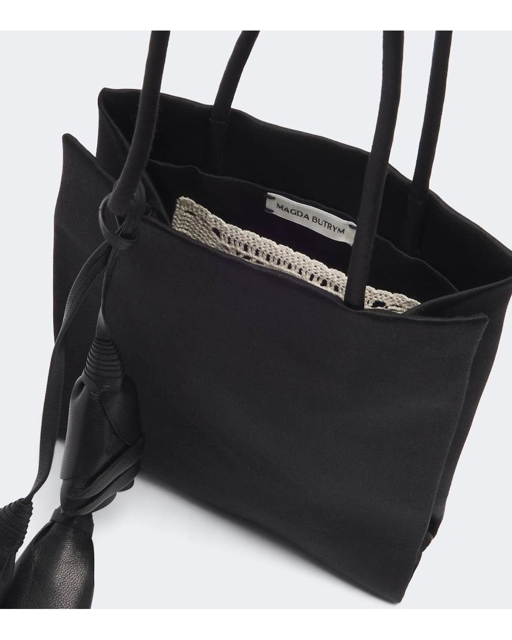 Magda Butrym Black Julia Small Satin Shoulder Bag