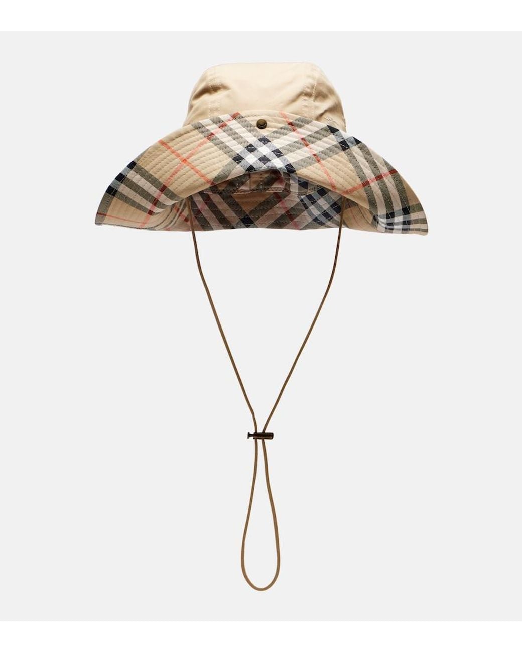 Burberry Metallic Check Gabardine Hat