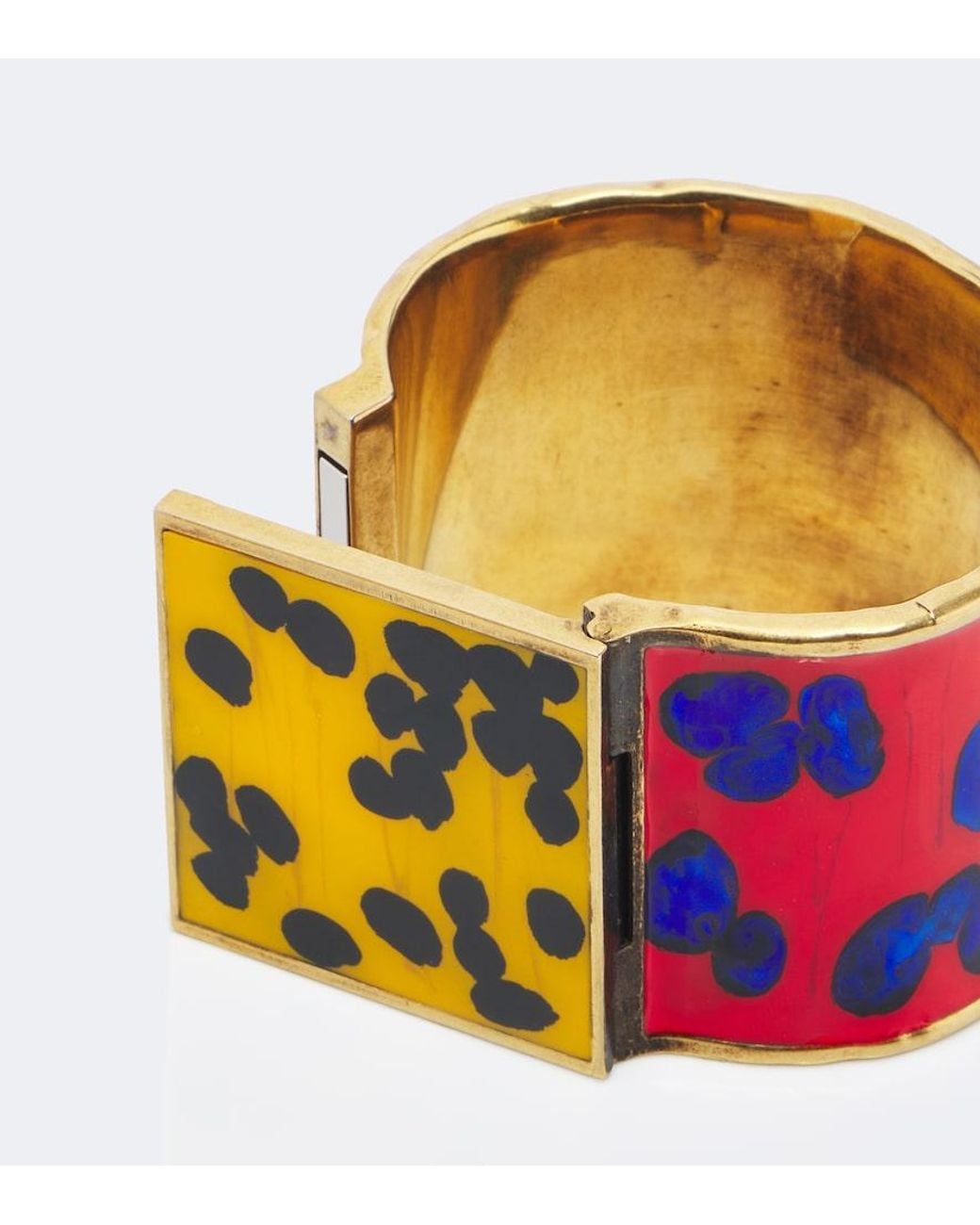 Dries Van Noten Orange Enamel Cuff Bracelet