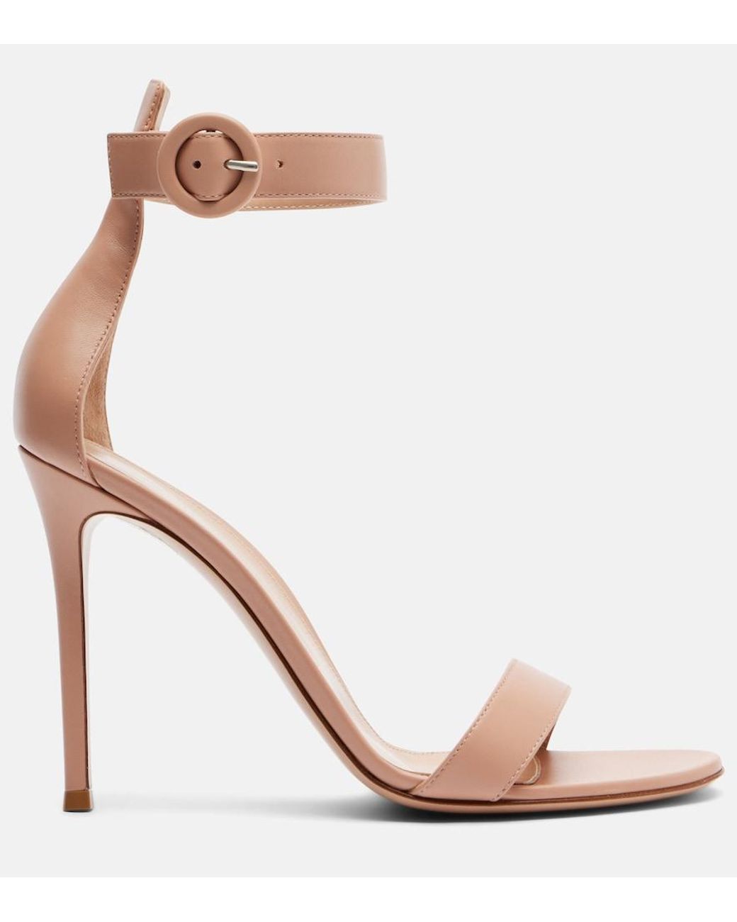 Gianvito Rossi Pink Portofino 105 Leather Sandals