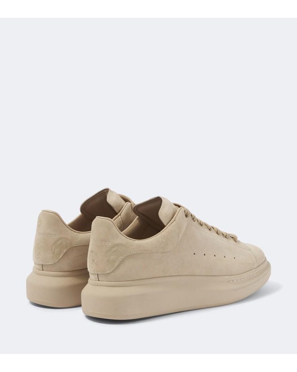McQueen Natural Oversized Suede Sneakers for men