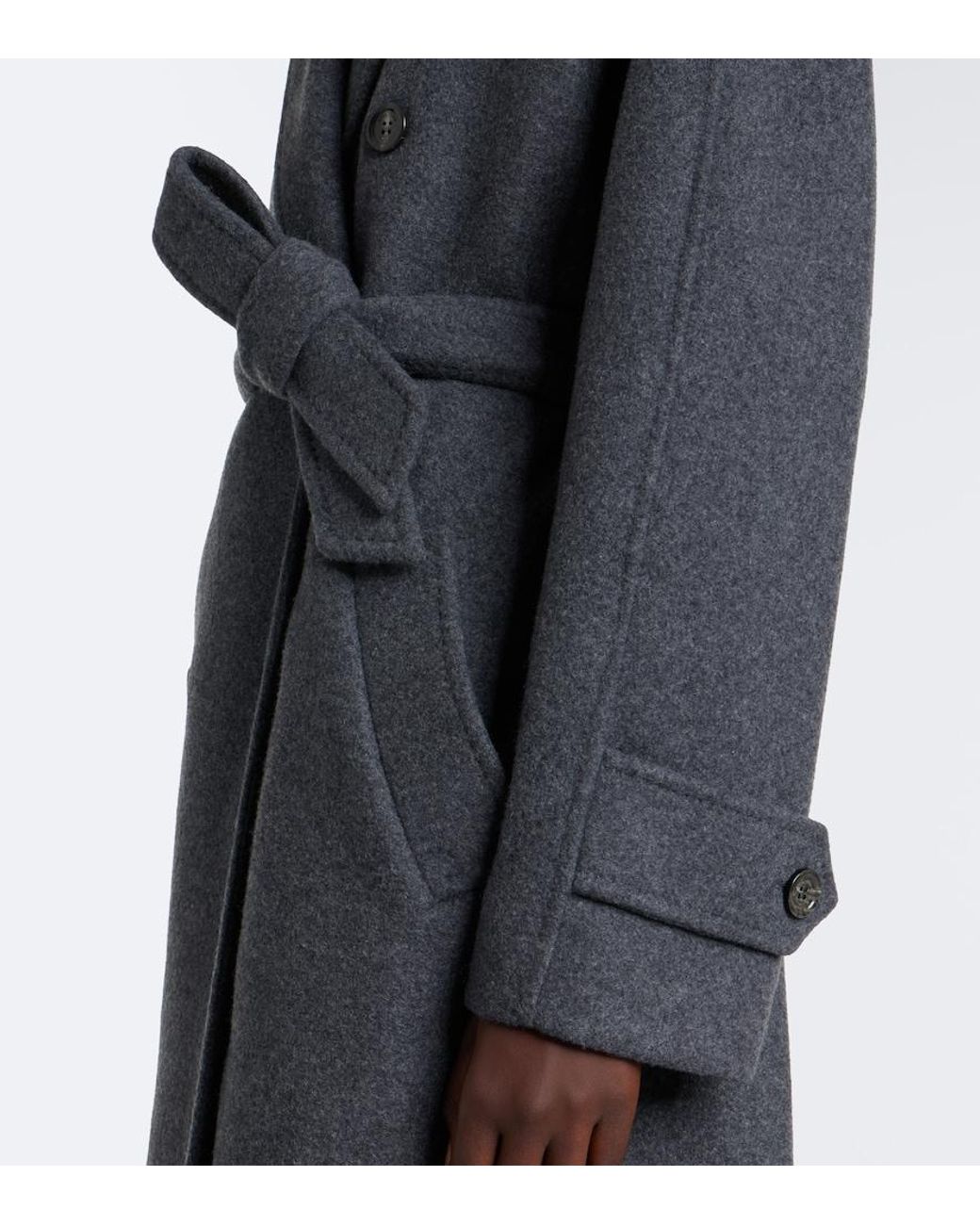 Max Mara Black Cashmere Jersey Coat