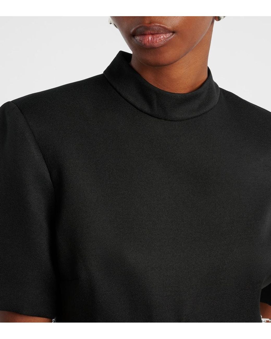 Jonathan Simkhai Black Jalen Embellished Cropped Top