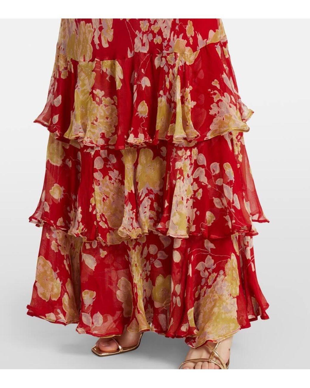 ワンピース RIXO RIO RUFFLED GOWN MSaTS2xteqVGP9qdMYd4HV6QyzByUv