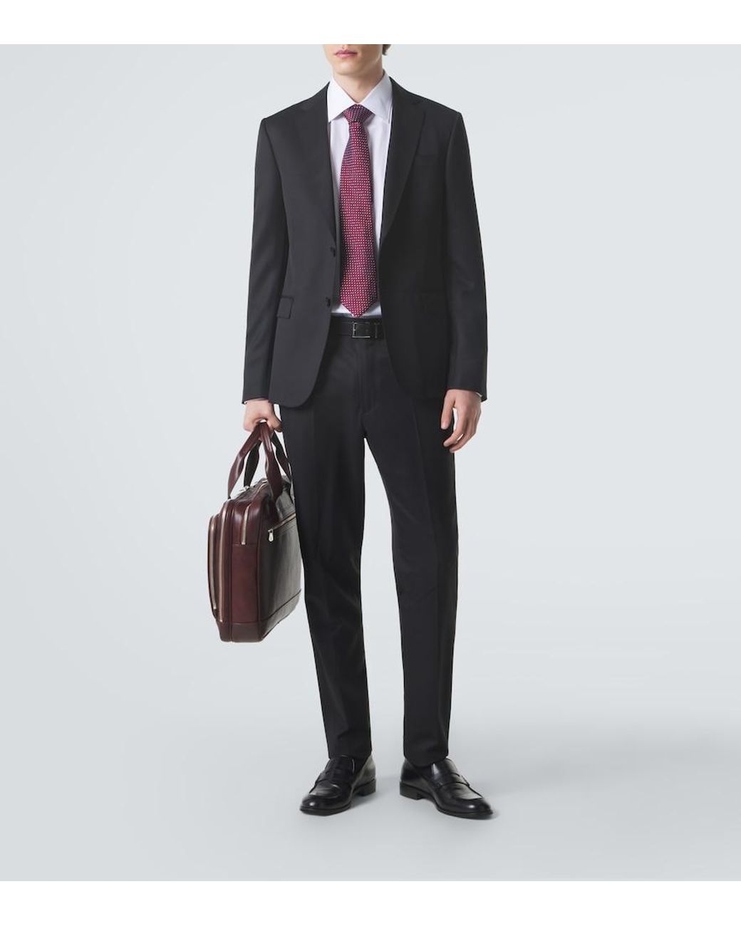 Zegna White Cotton-Blend Poplin Shirt for men