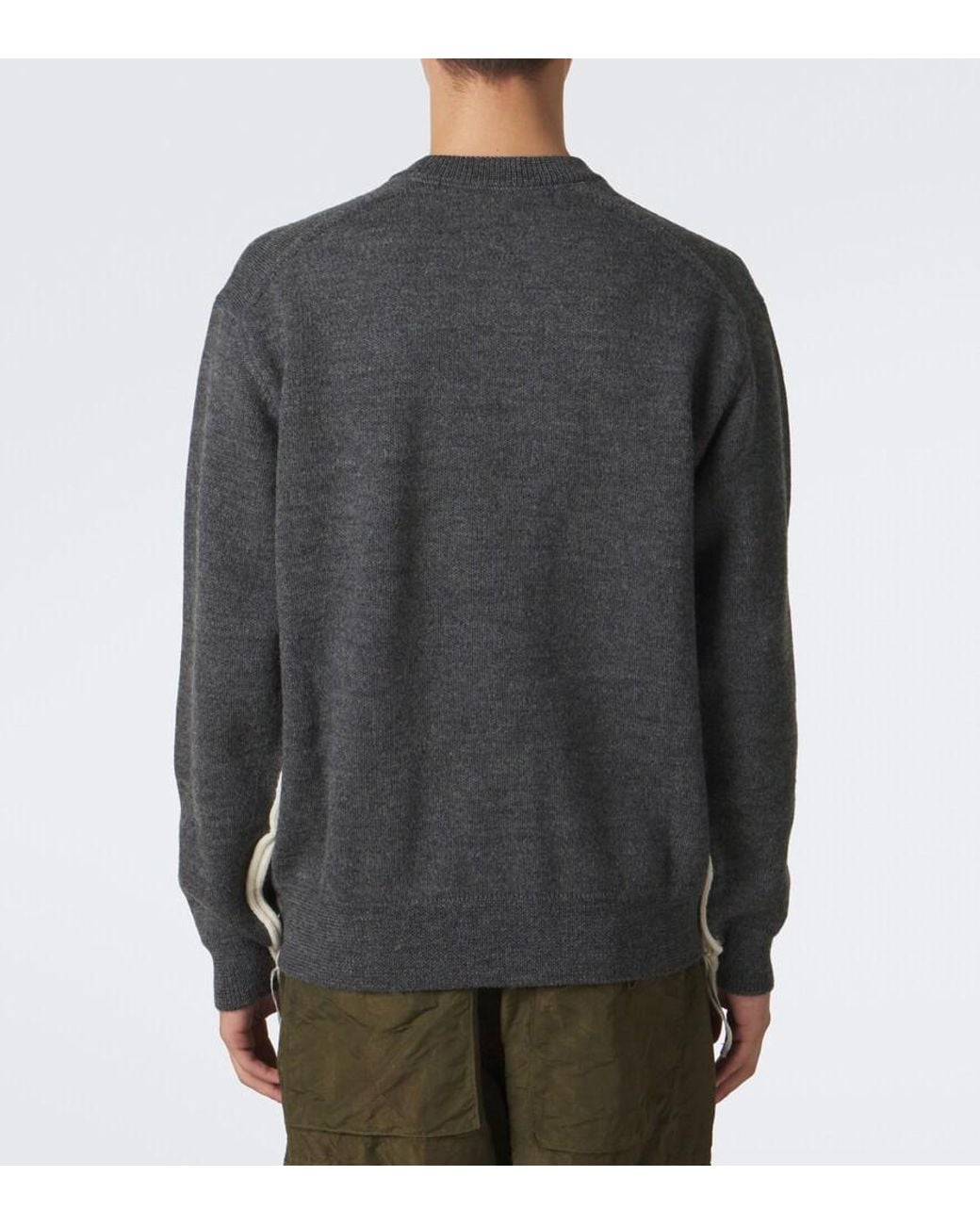 Comme des Garçons Gray Wool Sweater for men