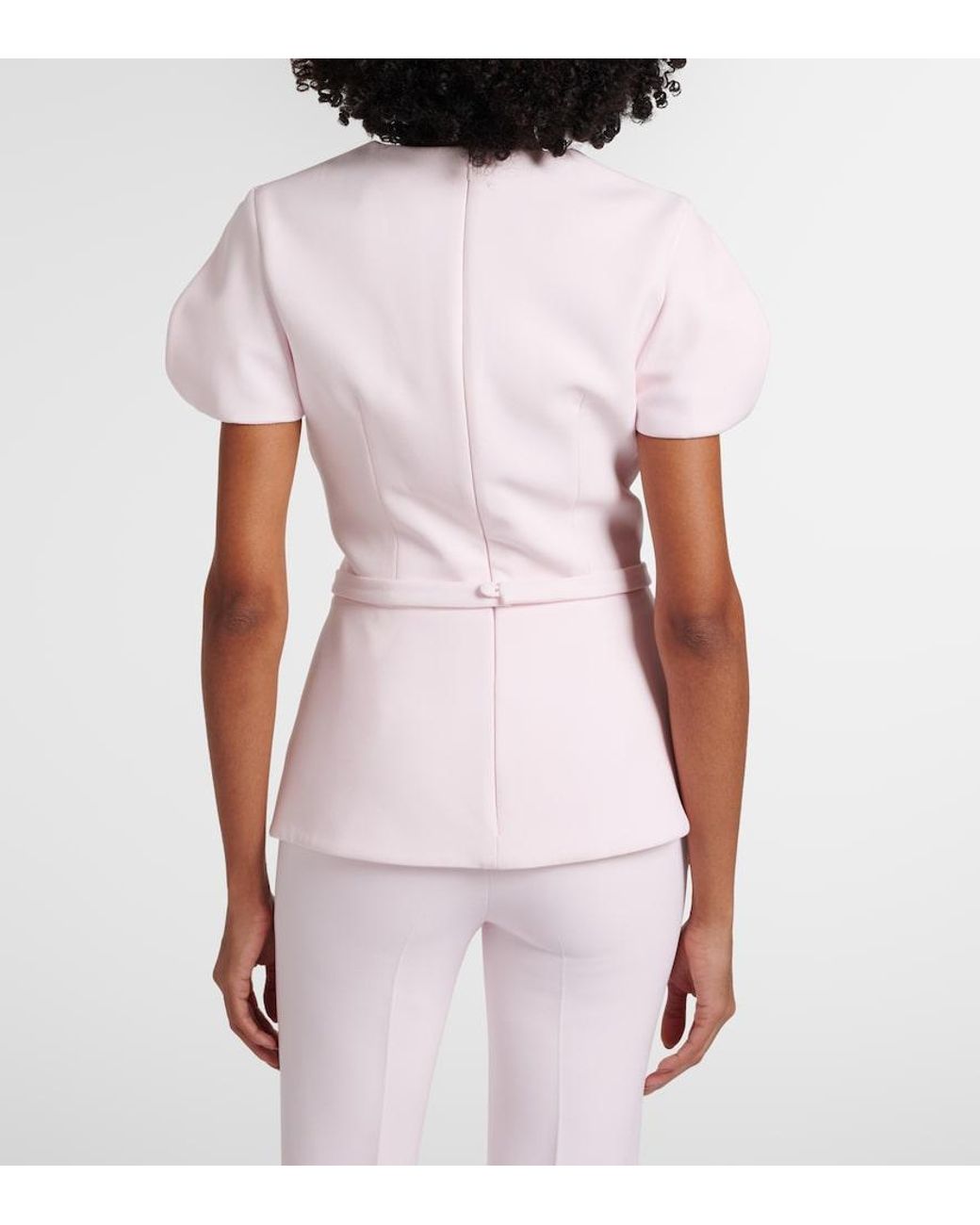 Safiyaa Pink Leighton Crepe Top