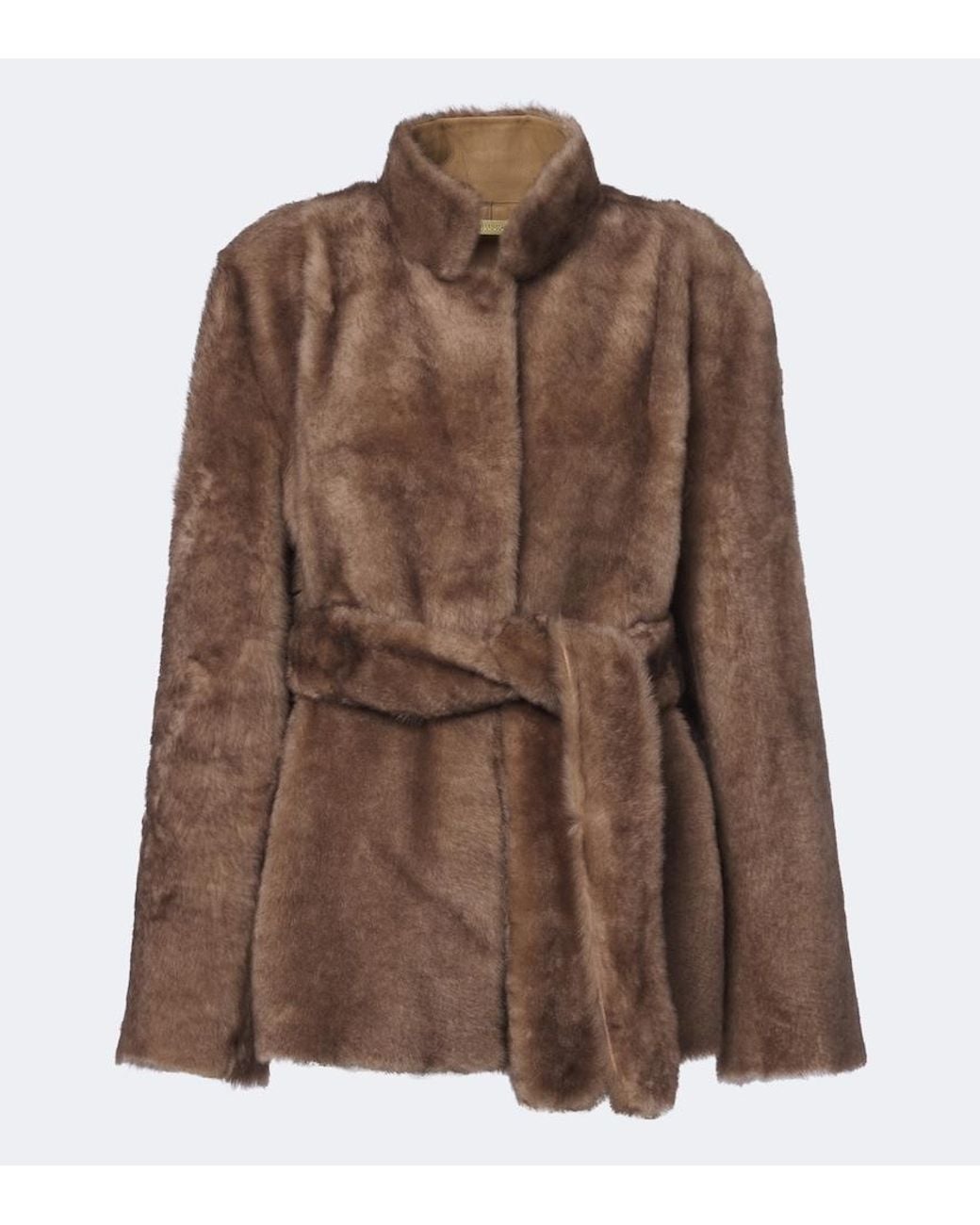 Nour Hammour Brown Elsa Shearling Jacket
