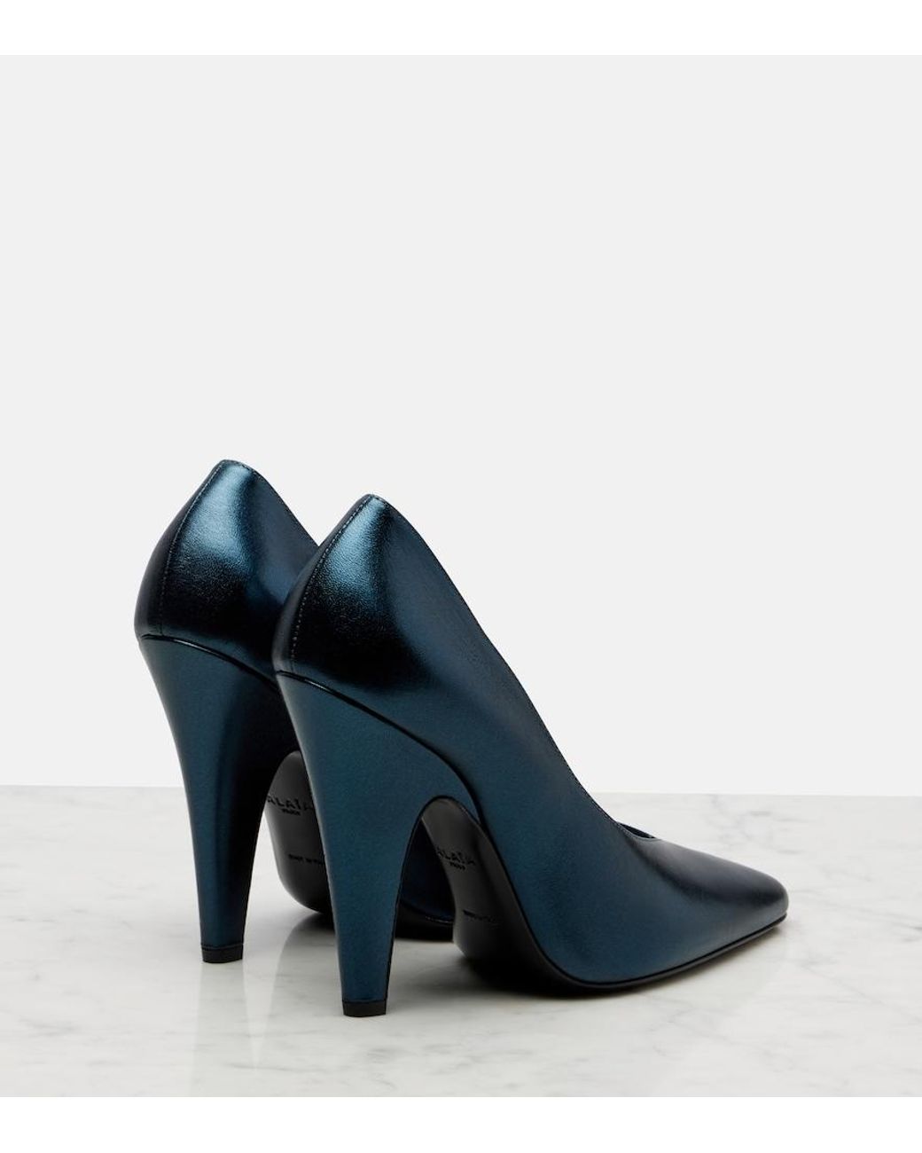 Alaïa Blue Cone Leather Pumps
