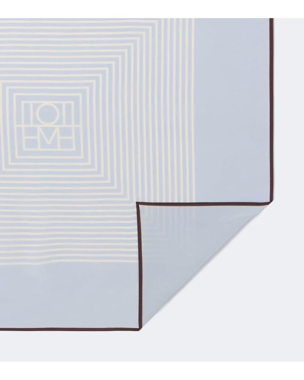 Totême Blue Monogram Silk Scarf