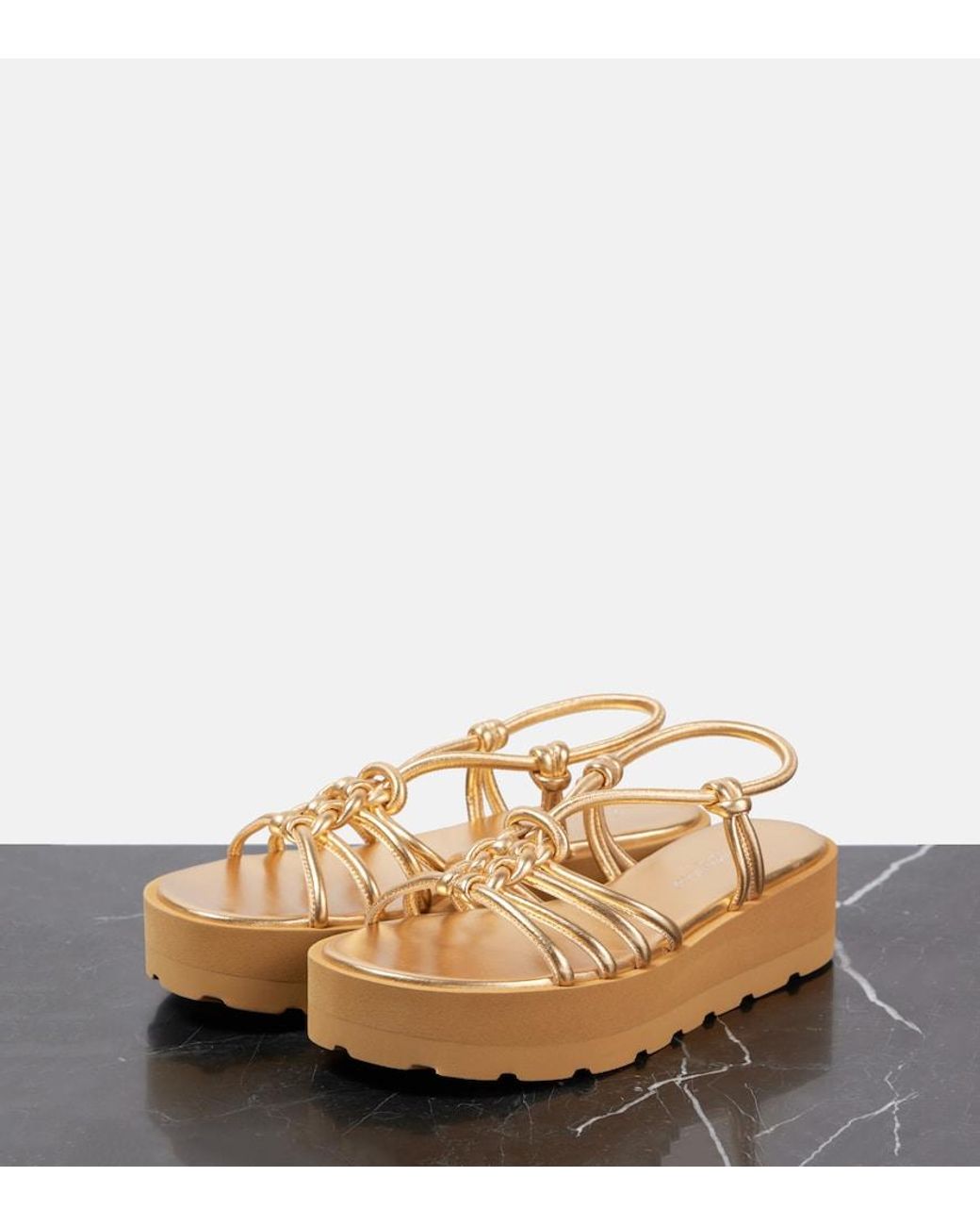 Gianvito Rossi Metallic Leather Sandals