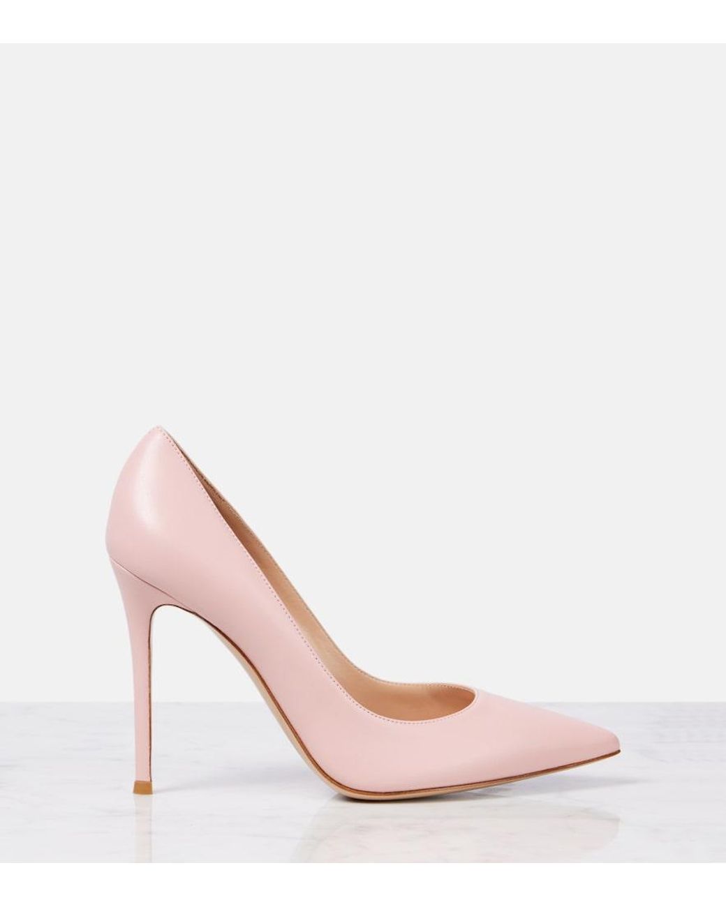 Gianvito Rossi Pink Gianvito 105 Leather Pumps