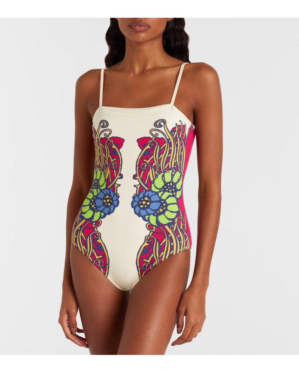 LaDoubleJ Pink Elle Printed Swimsuit
