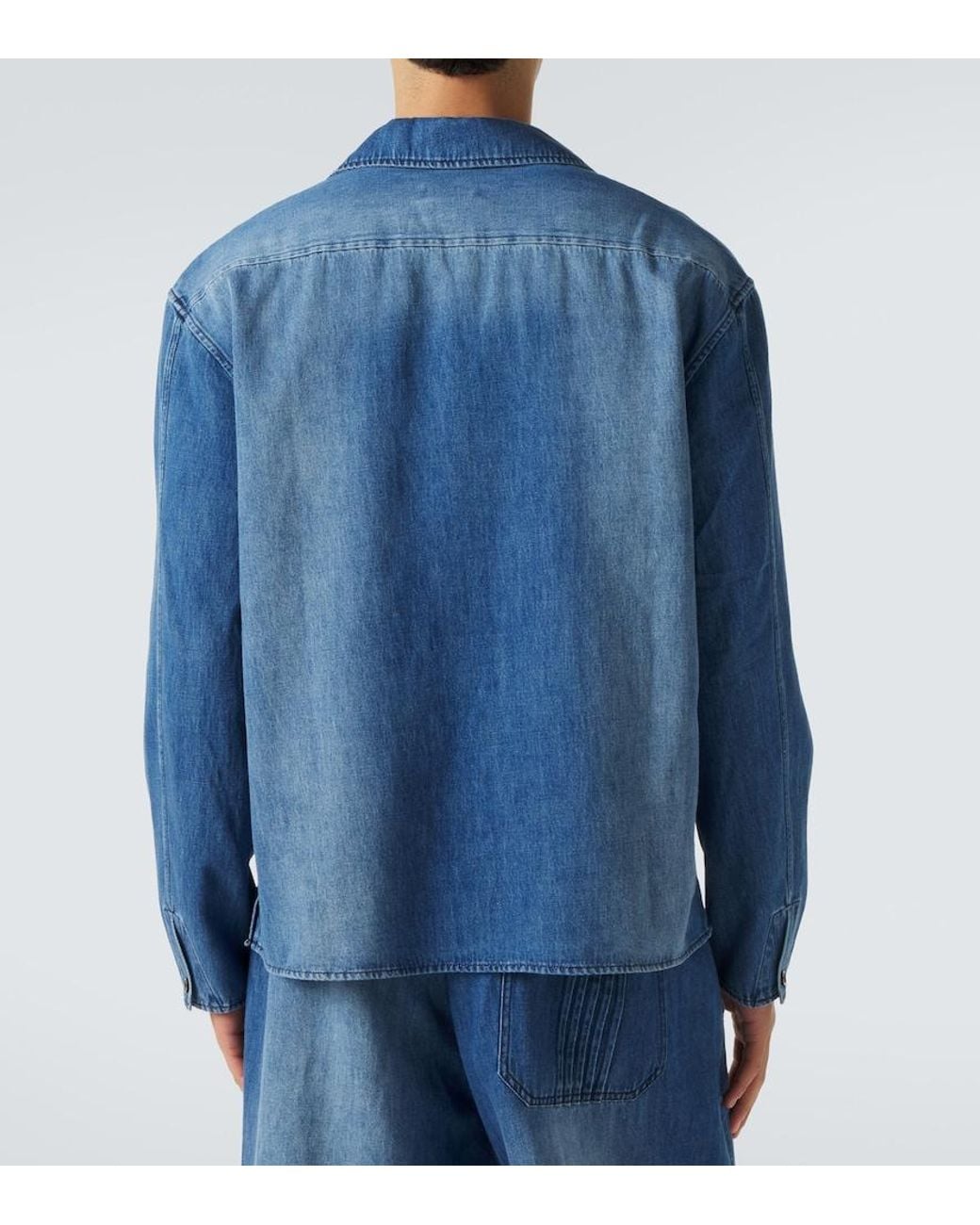 Commas Blue Denim Overshirt for men