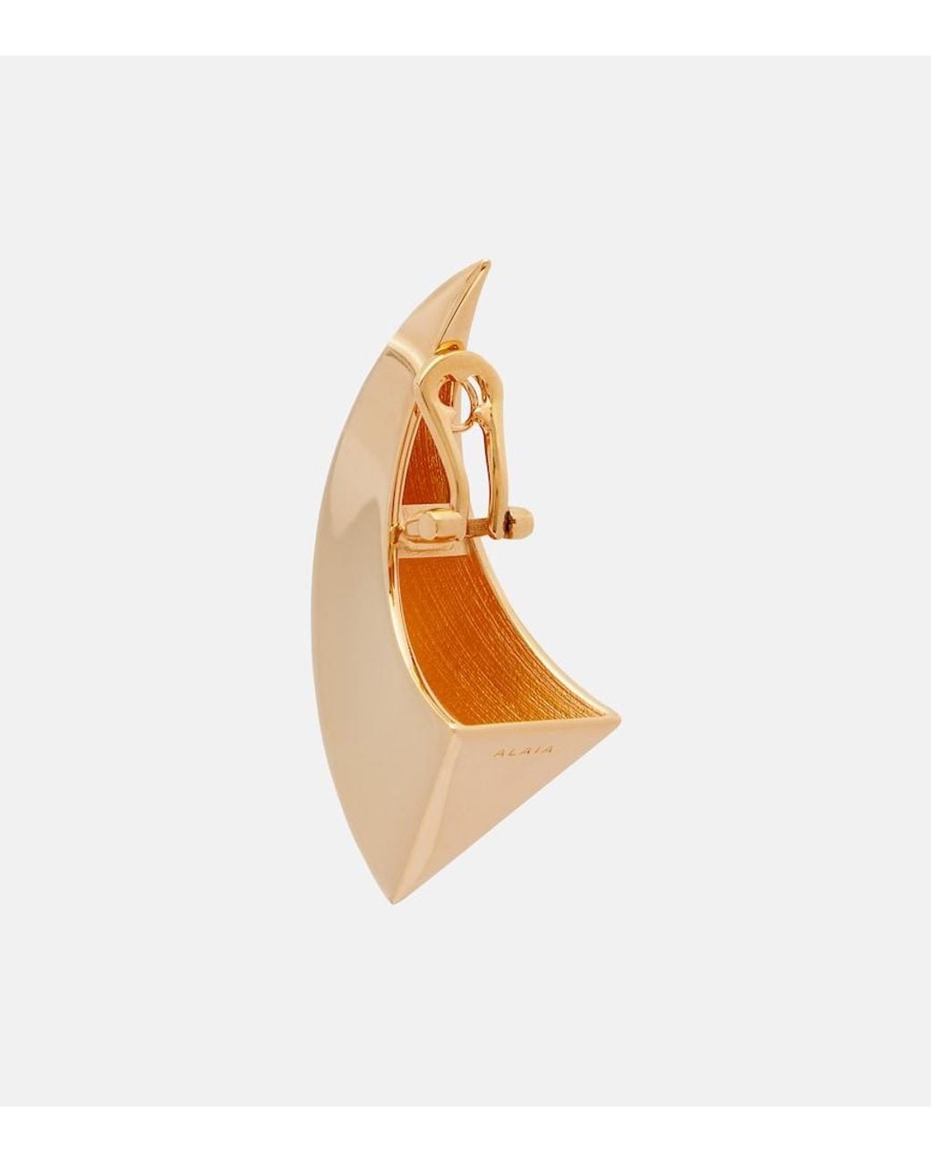 Alaïa White Clip-Ohrringe