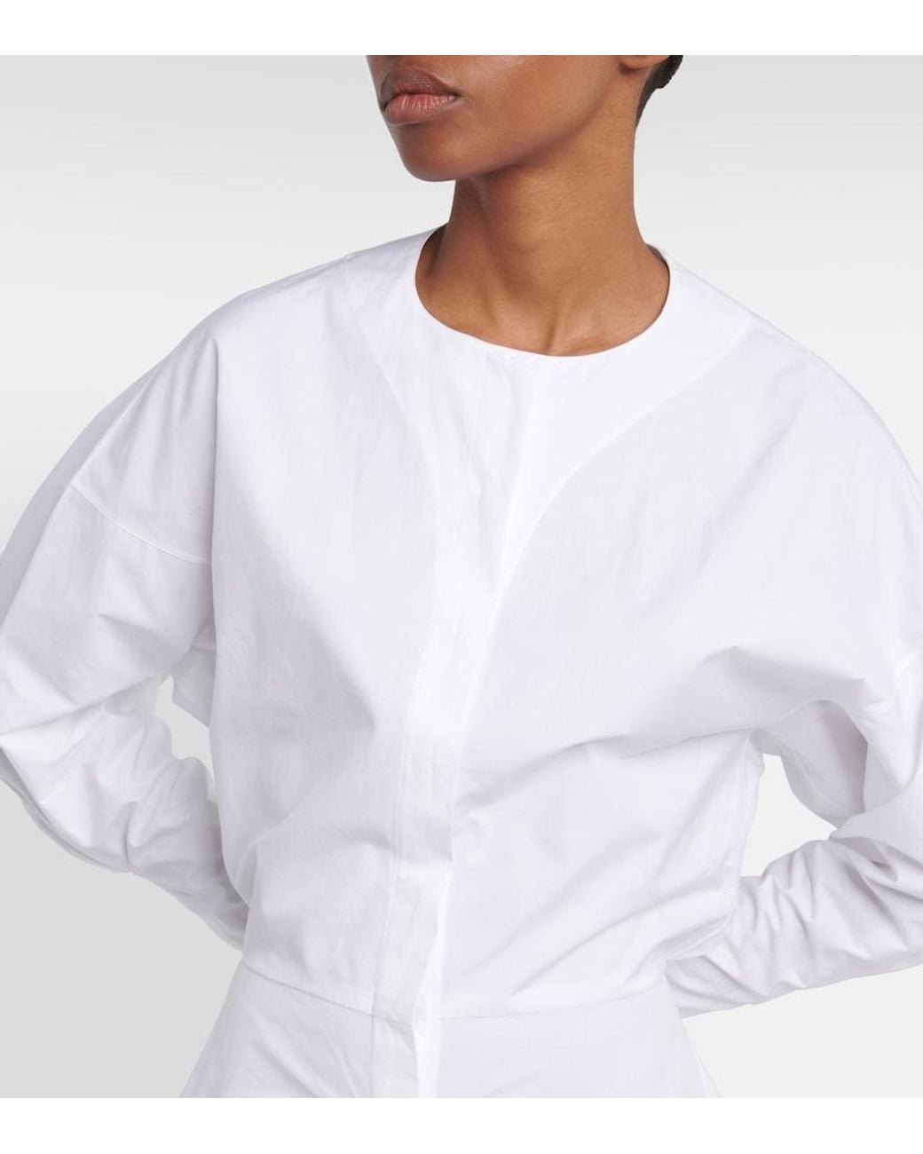 Alaïa White Cotton Poplin Minidress