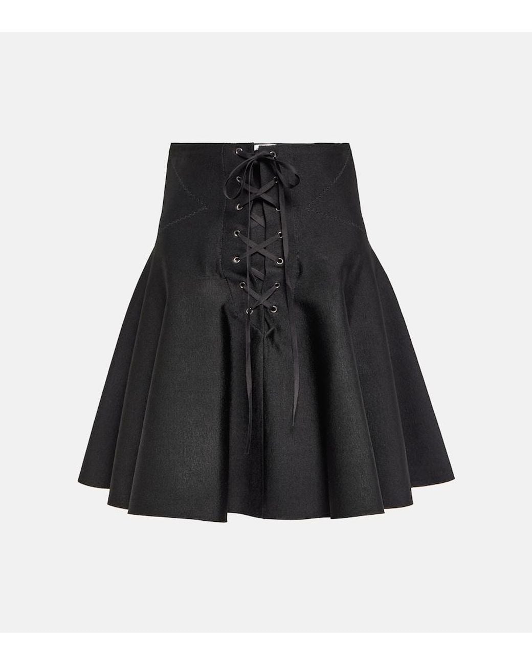 Alaïa Black Pleated Miniskirt